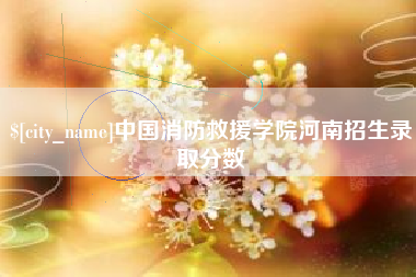 如皋中国消防救援学院河南招生录取分数