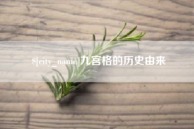 如皋九宫格的历史由来