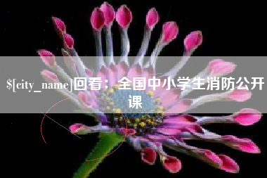 如皋回看：全国中小学生消防公开课