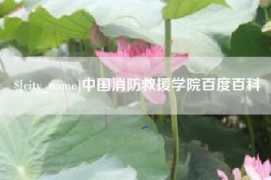 如皋中国消防救援学院百度百科