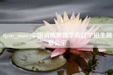 如皋中国消防救援学院辽宁招生简章公示