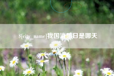 如皋我国消防日是哪天
