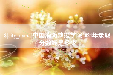 如皋中国消防救援学院2024年录取分数线是多少