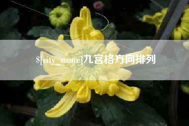 如皋九宫格方向排列