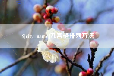 如皋九宫格排列方法