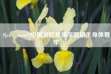 如皋中国消防救援学院招生身体要求