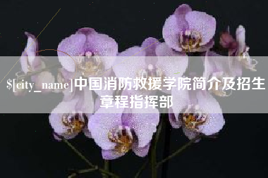 如皋中国消防救援学院简介及招生章程指挥部