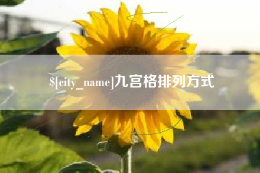 如皋九宫格排列方式