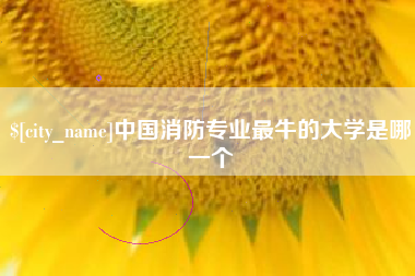 如皋中国消防专业最牛的大学是哪一个