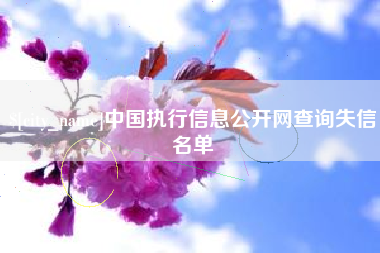 如皋中国执行信息公开网查询失信名单