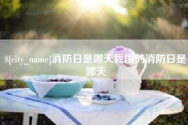 如皋消防日是哪天我国的消防日是哪天