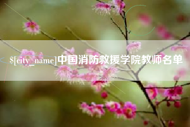 如皋中国消防救援学院教师名单
