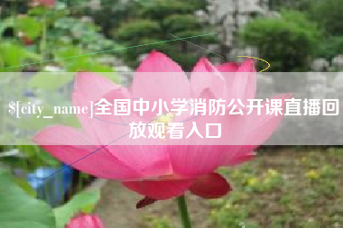 如皋全国中小学消防公开课直播回放观看入口