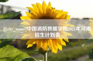 如皋中国消防救援学院2021年河南招生计划表