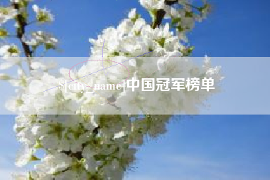 如皋中国冠军榜单
