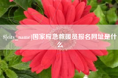 如皋国家应急救援员报名网址是什么