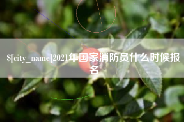 如皋2021年国家消防员什么时候报名