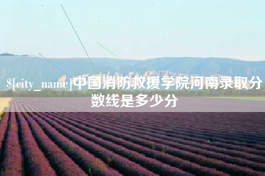 如皋中国消防救援学院河南录取分数线是多少分