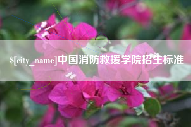如皋中国消防救援学院招生标准