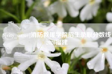如皋消防救援学院招生录取分数线2020福建