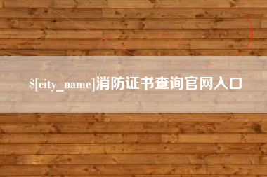 如皋消防证书查询官网入口