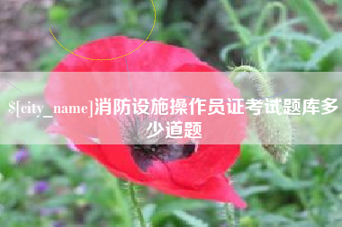 如皋消防设施操作员证考试题库多少道题