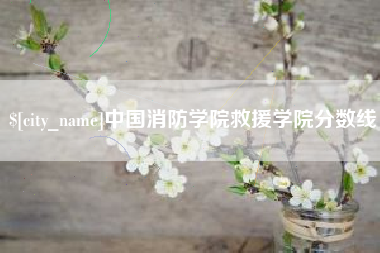 如皋中国消防学院救援学院分数线